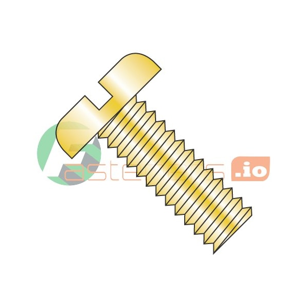 Newport Fasteners #4-40 x 3/4 in Slotted Pan Machine Screw, Zinc Yellow Steel, 10000 PK 500217 - main